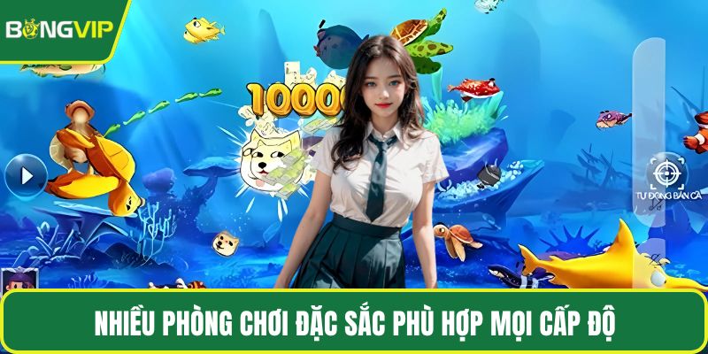 Nhiều phòng chơi đặc sắc phù hợp mọi cấp độ
